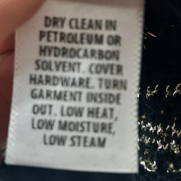 ST JOHN Metallic Knit Jacket Satin Lapels Black Gold Silver 4 S - Picture 9 of 14